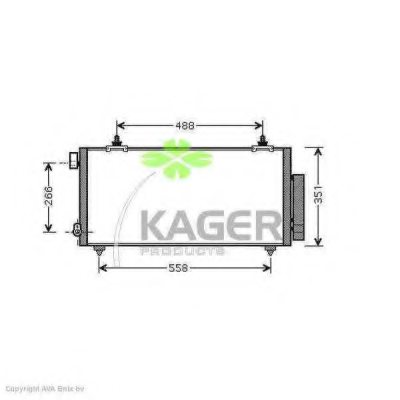 KAGER 94-5894 Condenser, air conditioning